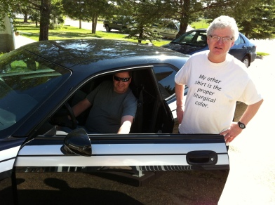 Pat loved Phil's Challenger and enjoyed riding in it.  